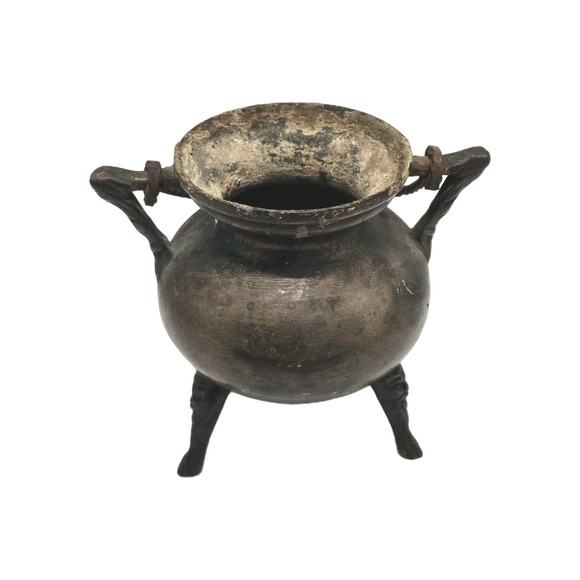 Antique Bronze Tripod Cauldron - Picture 3 of 10